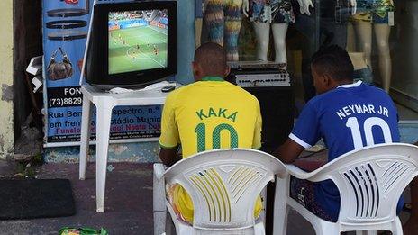 Brazil fans at the World Cup