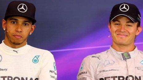 Lewis Hamilton (left) and Nico Rosberg