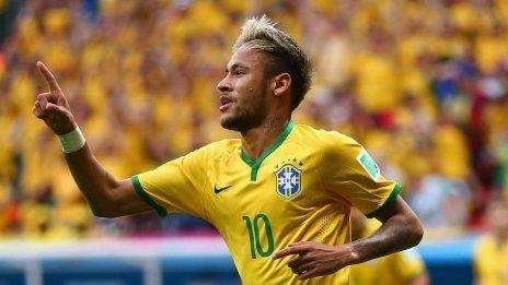 Neymar celebrates