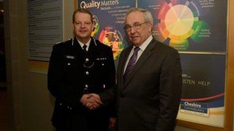 Chief Constable Simon Byrne and Police and Crime Commissioner for Cheshire John Dwyer