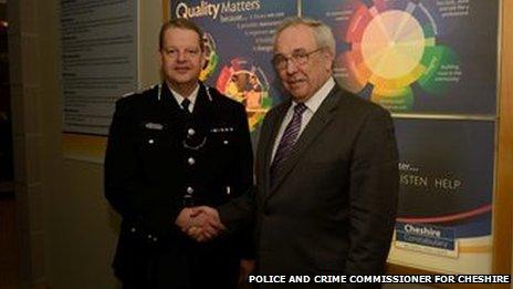 Chief Constable Simon Byrne and Police and Crime Commissioner for Cheshire John Dwyer