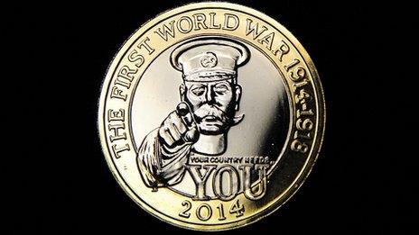 Coin commemorating the 100th Anniversary of WWI