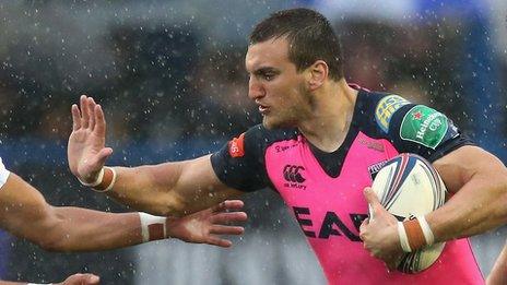 Sam Warburton playing for the Blues