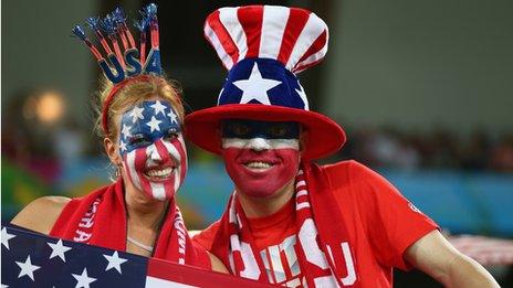 USA fans at the World Cup