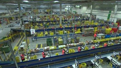 Amazon fulfilment centre in Cardiff