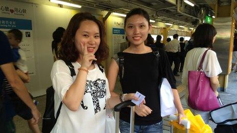 Winnie Chen (left) and friend