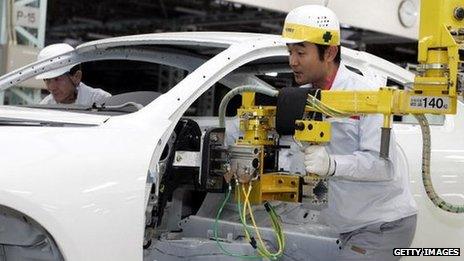 Worker at a factory in Japan