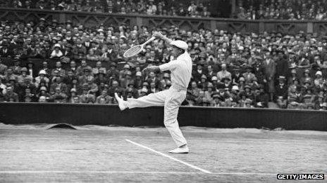 Rene Lacoste during Wimbledon men's final in 1925