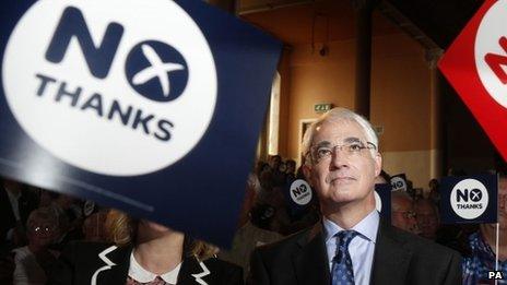 Better Together leader Alistair Darling launches the organisation"s 100 Days to Go campaign