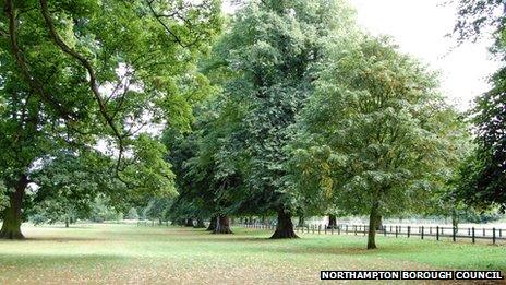 The grounds of Delapre Abbey