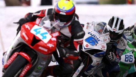 Jamie Hamilton leads William Dunlop at Skerries