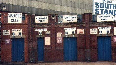 Turnstiles at the Hillsborough stadium