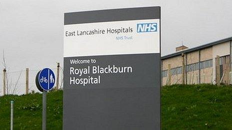 Royal Blackburn Hospital sign