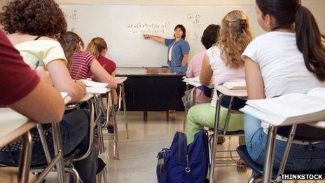 Upper school classroom