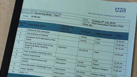NHS Kernow report