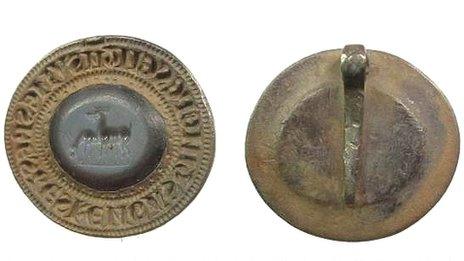 Medieval silver seal matrix