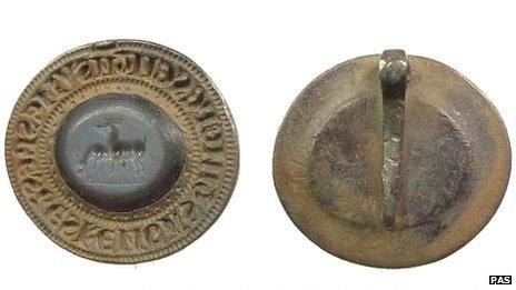 Medieval silver seal matrix