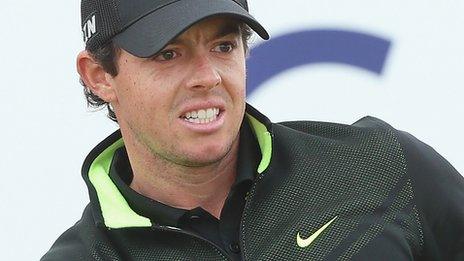 Rory McIlroy in action at the Scottish Open