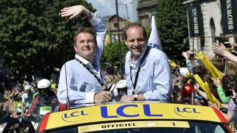 Gary Verity (left) and Christian Prudhomme