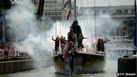 Boats in Round the World Race Finish