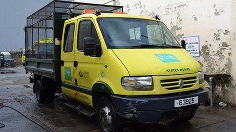 Van used for kerbside recycling collections in Guernsey