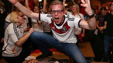 Germany fans celebrate