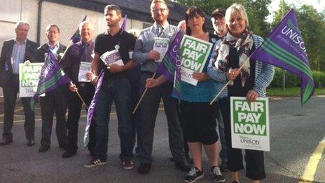 Anglesey council workers strike