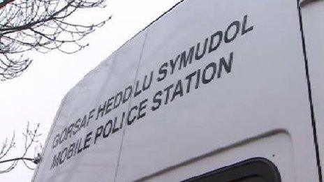 Mobile police station in Dyfed-Powys