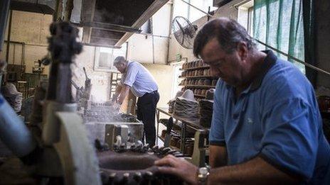 Stephen on factory floor