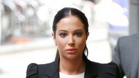 Tulisa Constostavlos attends court