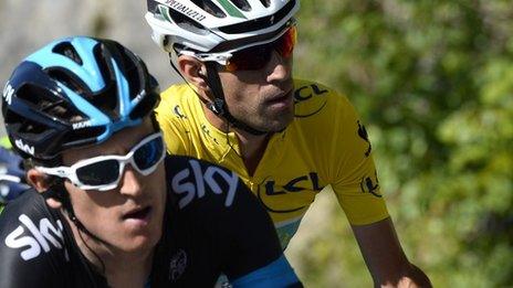 Geraint Thomas and Vincenzo Nibali