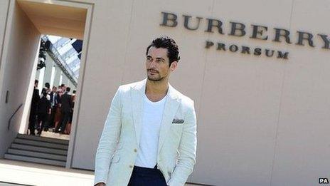 David Gandy at the Burberry Prorsum fashion show