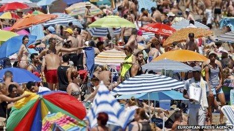 People on a beach