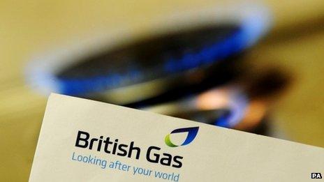 British Gas bill & flame