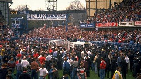 Hillsborough pitch scene