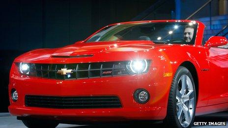 Chevrolet Camaro on display