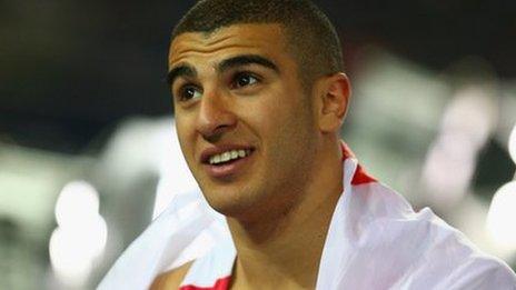 Adam Gemili reacts to winning silver in the Commonwealth Games 100m