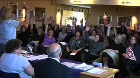 Care workers union meeting in Doncaster