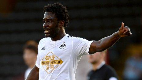 Wilfried Bony in action for Swansea City