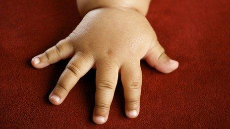 Child fingers