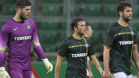 Celtic players walk off dejected