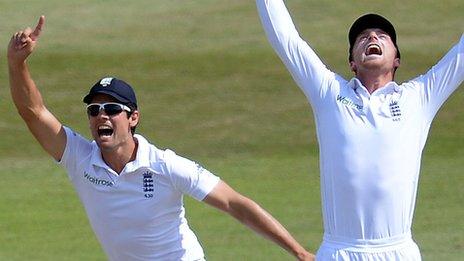 England's Alastair Cook and Jos Buttler