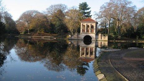 Birkenhead Park, Wirral in Merseyside