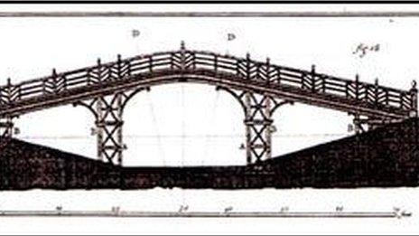 Plans of two bridge