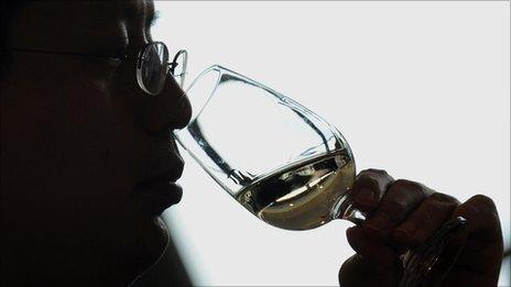 A consumer tasting an Australian wine