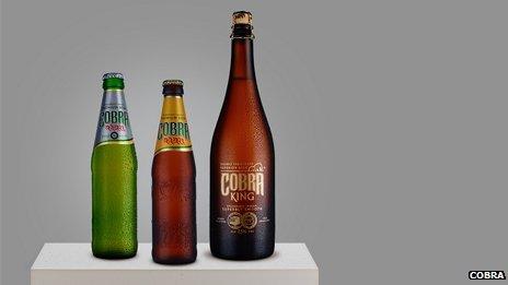 Various bottles of Cobra Beer