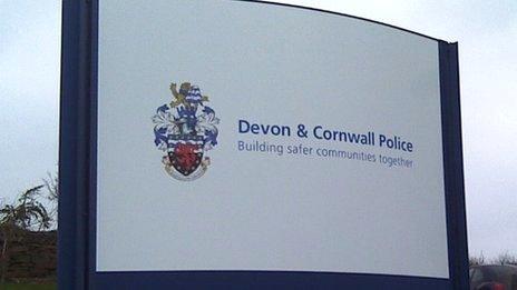 Devon and Cornwall Police sign