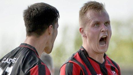 Jordan Owens scored the equaliser for Crusaders at Glenavon