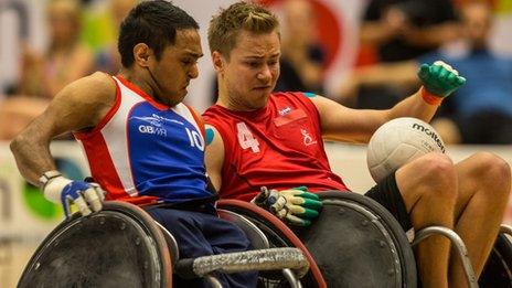 Great Britain wheelchair rugby beat Denmark