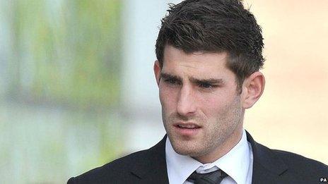 Ched Evans leaves court